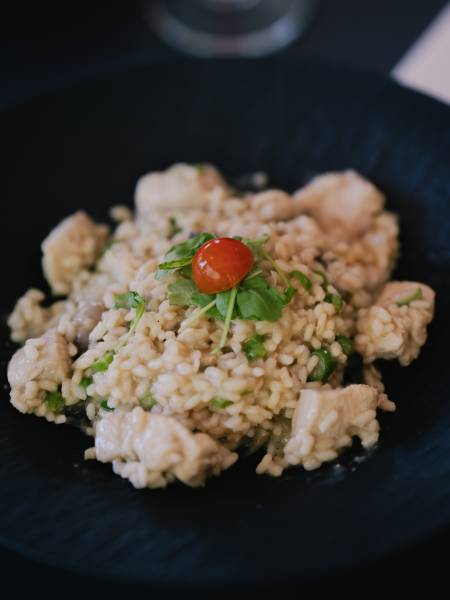 RisOtto de Poulet, Champignons et Asperges Vertes